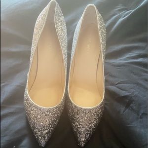 Nine West bran new high heels size 7 1/2 glitter silver